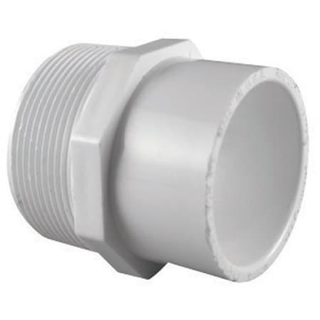 Charlotte Pipe & Foundry PVC021100600 0.75Mpt 0.5 SL Schedule 40 Reducing Adapter, 25PK